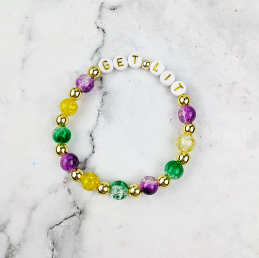 Mardi Gras 'Get Lit' Bracelet