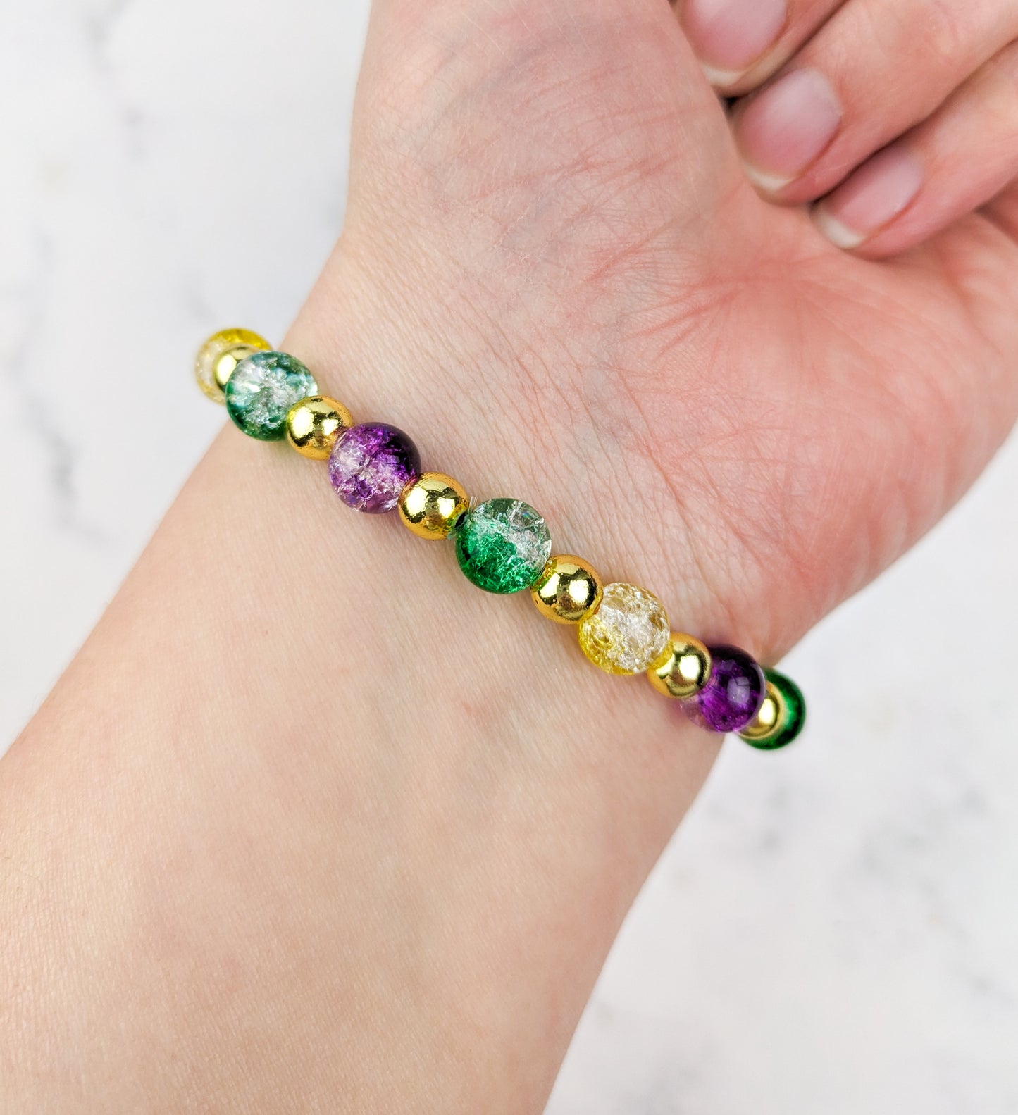 Mardi Gras 'Get Lit' Bracelet